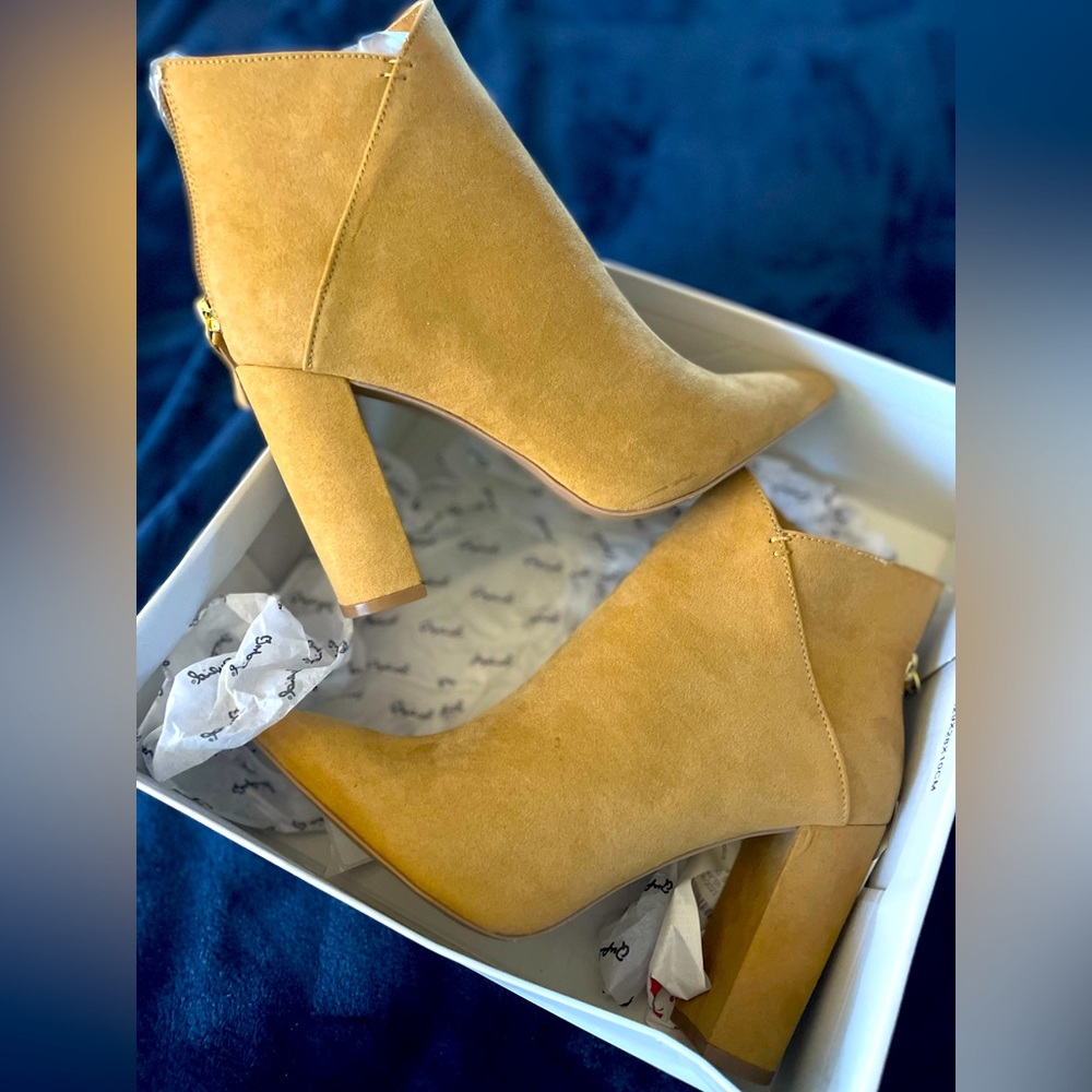 Butterscotch Suede Booties Size 8